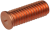 Резьбовая приварная шпилька омедненная сталь М8 х 10 (1000шт) Материалы для Конденсаторных установок фото, изображение